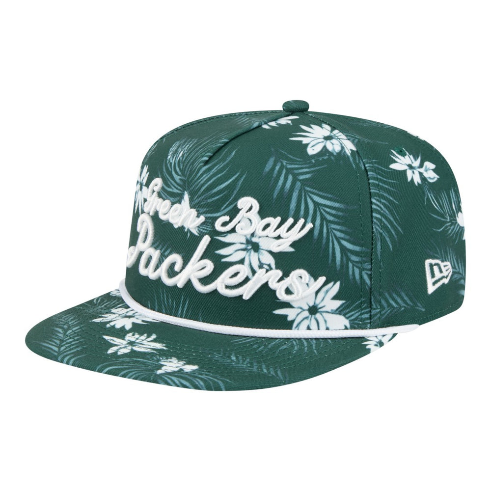 Palm Print A-Frame 9FIFTY Snapback Hat - Green Bay Packers Hats