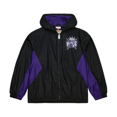 Mitchell & Ness Sacramento Kings Playmaker Full-Zip Hooded Windbreaker Jacket