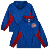 Mitchell & Ness Detroit Pistons Playmaker Full-Zip Hooded Windbreaker Jacket sale