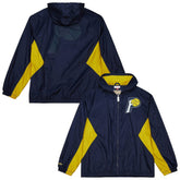 Mitchell & Ness Indiana Pacers Playmaker Full-Zip Hooded Windbreaker Jacket