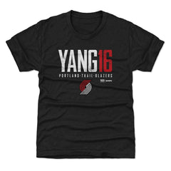 Yang Hansen Portland Trail Blazers 500 Level Youth Elite Name & Number T-Shirt
