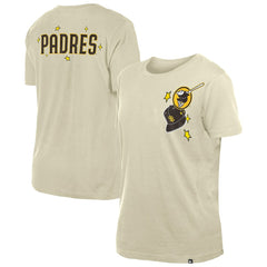 Cream San Diego Padres New Era Women's Stars & Cap T-Shirt