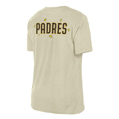 Cream San Diego Padres New Era Women's Stars & Cap T-Shirt
