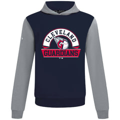 Navy Cleveland Guardians Levelwear Throwback Ultimate Banner Arch Hoodie