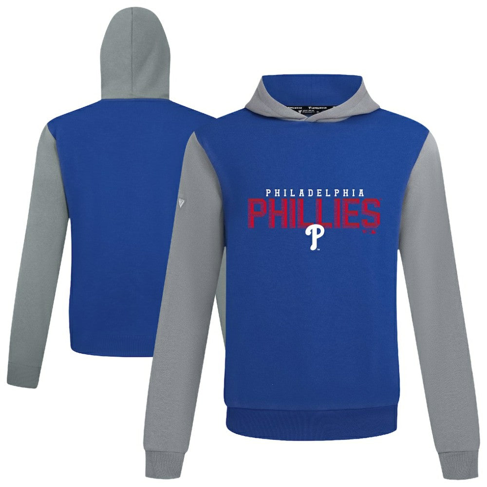 Royal Philadelphia Phillies Levelwear Throwback Carve Ultimate Hoodie
