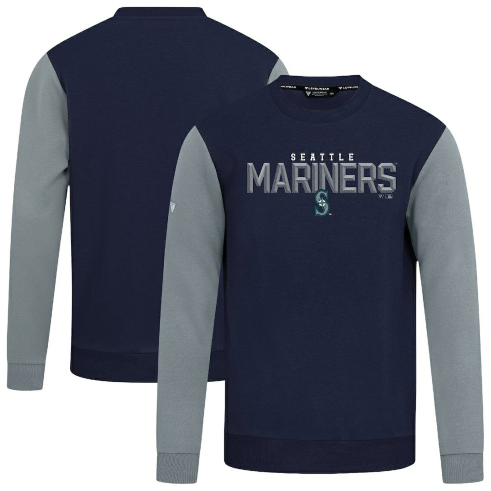 College Navy Seattle Mariners Levelwear Throwback Ultimate Carve Sweatshirt