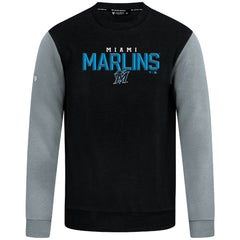 Black Miami Marlins Levelwear Throwback Ultimate Carve Sweatshirt