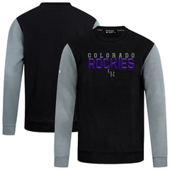 Black Colorado Rockies Levelwear Throwback Ultimate Carve Sweatshirt