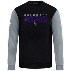 Black Colorado Rockies Levelwear Throwback Ultimate Carve Sweatshirt