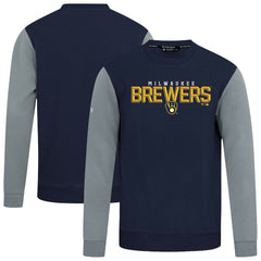 Navy Milwaukee Brewers Levelwear Throwback Ultimate Carve Sweatshirt