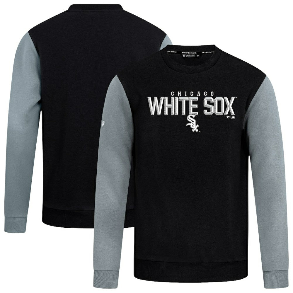 Black Chicago White Sox Levelwear Throwback Ultimate Carve Sweatshirt