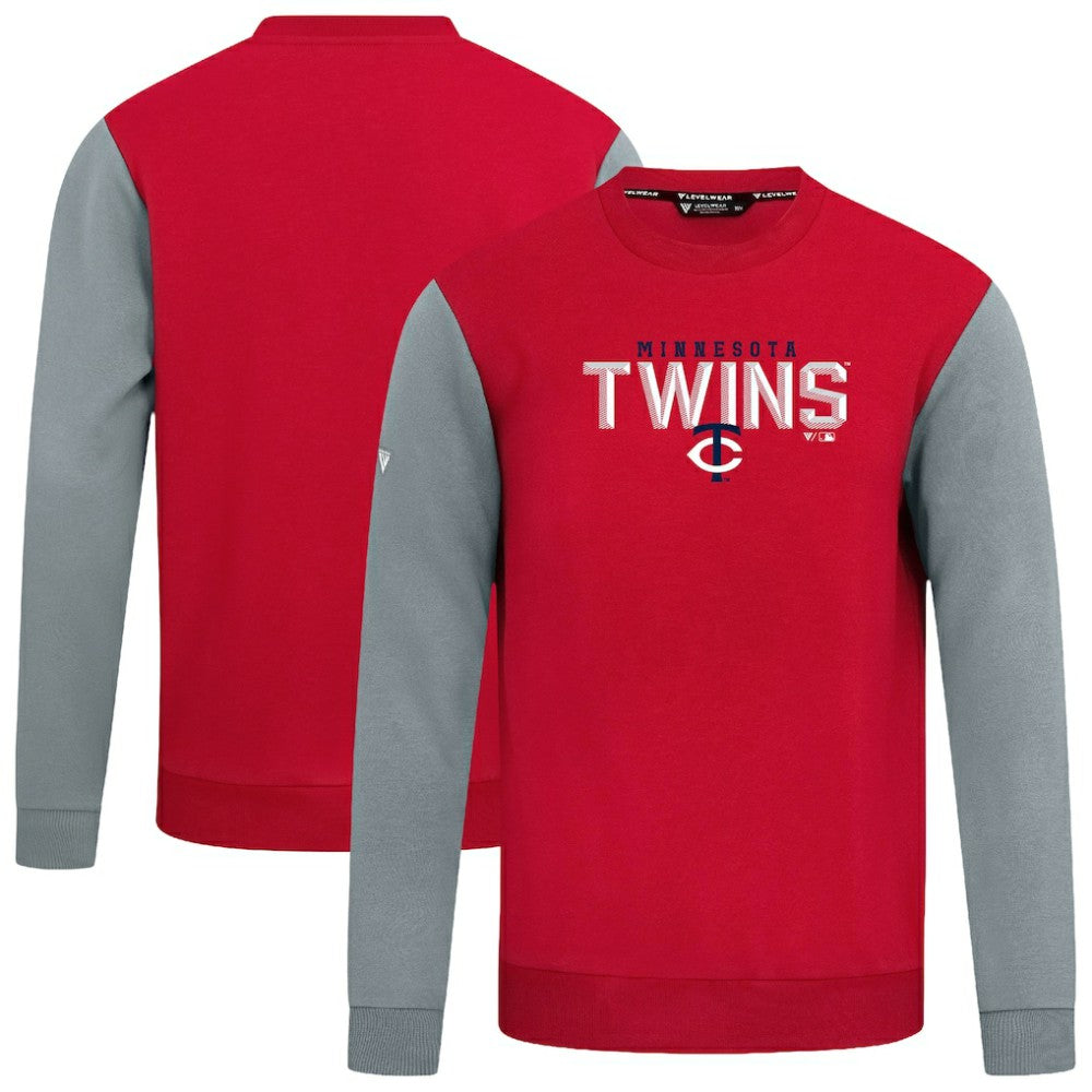 Red Minnesota Twins Levelwear Throwback Ultimate Carve Sweatshirt