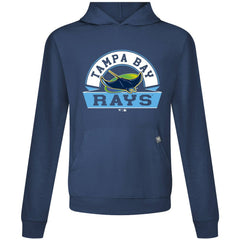 Navy Tampa Bay Rays Levelwear Relay Banner Arch Pullover Hoodie