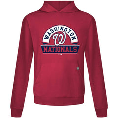 Red Washington Nationals Levelwear Relay Banner Arch Pullover Hoodie