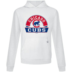 White Chicago Cubs Levelwear Relay Banner Arch Pullover Hoodie