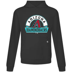 Black Arizona Diamondbacks Levelwear Relay Banner Arch Pullover Hoodie