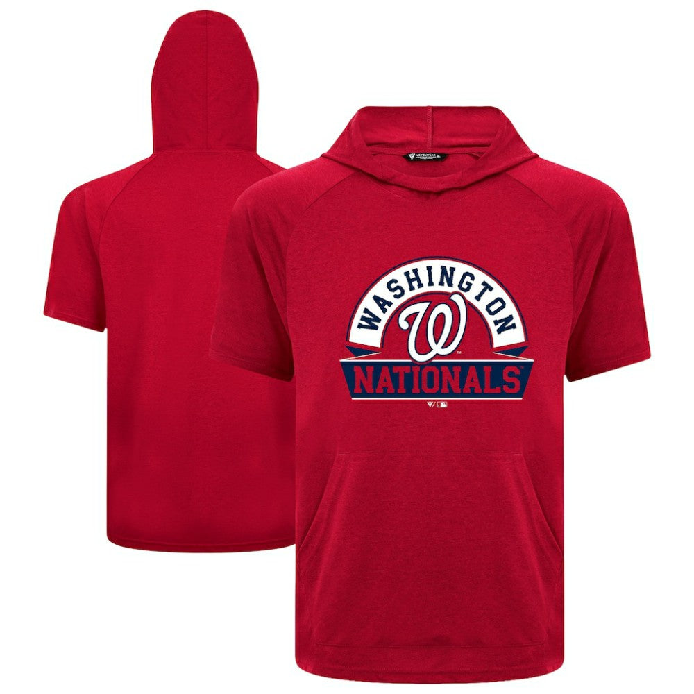 Red Washington Nationals Levelwear Phase Banner Arch Hoodie T-Shirt