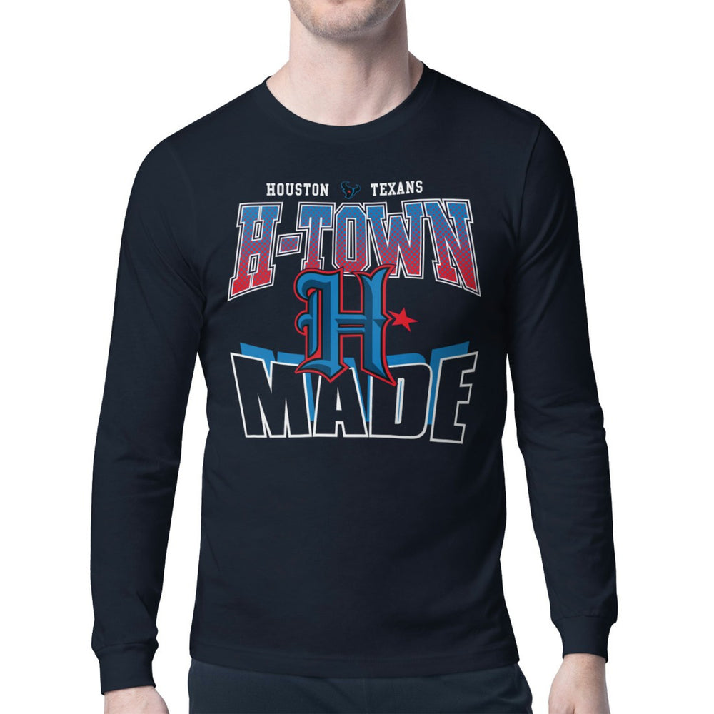 Starter Comic Style Slogan Long Sleeve T-Shirt - Houston Texans T-shirts