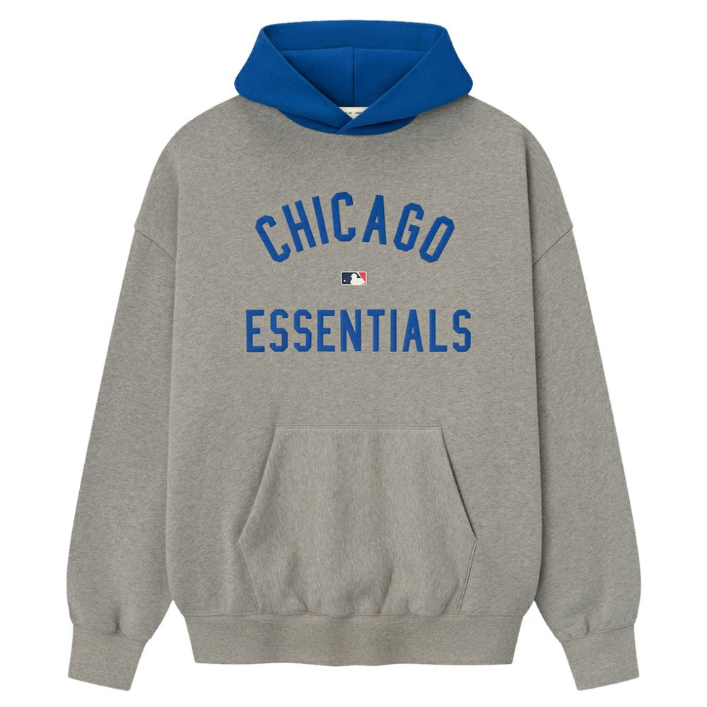 Warm Heather Gray/Royal Chicago Cubs Fear of God x MLB Sport Fit Hoodie