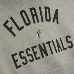 Warm Heather Gray/Black Florida Marlins Fear of God x MLB Sport Fit Hoodie