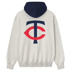 Light Heather Gray/Navy Minnesota Twins Fear of God x MLB Sport Fit Hoodie