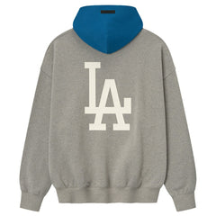 Warm Heather Gray/Royal Los Angeles Dodgers Fear of God x MLB Sport Fit Hoodie