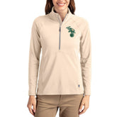 Tan Athletics Cutter & Buck Women's Cooperstown Collection Adapt Eco Knit Stretch Half-Zip Pullover