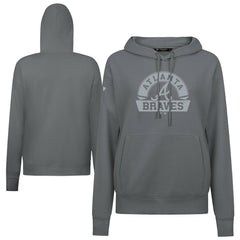 Stone Atlanta Braves Levelwear Women's Adorn Banner Arch Hoodie