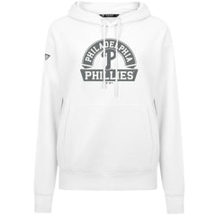 White Philadelphia Phillies Levelwear Women's Adorn Banner Arch Hoodie