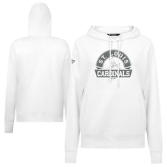 White St. Louis Cardinals Levelwear Women's Adorn Banner Arch Hoodie