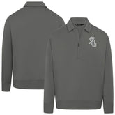 Stone Chicago White Sox Levelwear Women's Canmore Chenille Logo Quarter-Zip Top