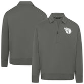 Stone Cleveland Guardians Levelwear Women's Canmore Chenille Logo Quarter-Zip Top