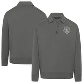 Stone Minnesota Twins Levelwear Women's Canmore Chenille Logo Quarter-Zip Top