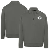 Stone Cincinnati Reds Levelwear Women's Canmore Chenille Logo Quarter-Zip Top