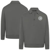 Stone Chicago Cubs Levelwear Women's Canmore Chenille Logo Quarter-Zip Top