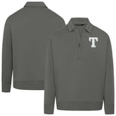 Stone Texas Rangers Levelwear Women's Canmore Chenille Logo Quarter-Zip Top