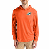 Cutter & Buck Coastline Epic Comfort Recycled Long Sleeve Hoodie T-Shirt - Miami Dolphins Hoodies