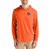 Cutter & Buck Coastline Epic Comfort Recycled Long Sleeve Hoodie T-Shirt - Cleveland Browns Hoodies