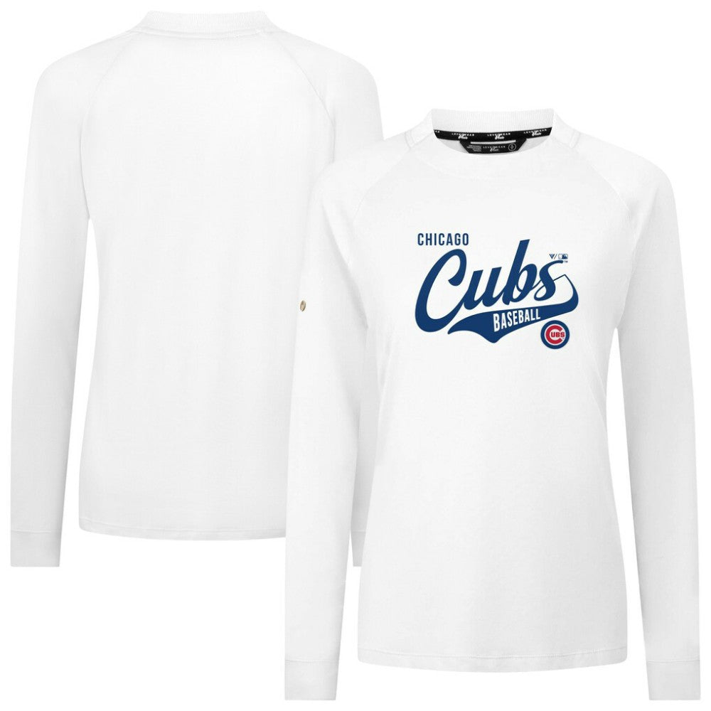 White Chicago Cubs Levelwear Women's Slender Glide T-Shirt