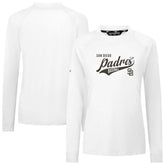 White San Diego Padres Levelwear Women's Slender Glide T-Shirt