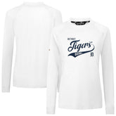 White Detroit Tigers Levelwear Women's Slender Glide T-Shirt
