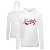 White Arizona Diamondbacks Levelwear Women's Slender Glide Raglan Hoodie
