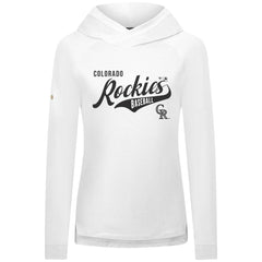 White Colorado Rockies Levelwear Women's Slender Glide Raglan Hoodie