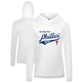 White Philadelphia Phillies Levelwear Women's Slender Glide Raglan Hoodie