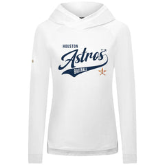 White Houston Astros Levelwear Women's Slender Glide Raglan Hoodie