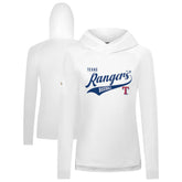 White Texas Rangers Levelwear Women's Slender Glide Raglan Hoodie