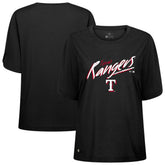 Black Texas Rangers Levelwear Women's Bloom Sizzle T-Shirt