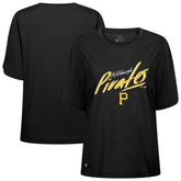 Black Pittsburgh Pirates Levelwear Women's Bloom Sizzle T-Shirt
