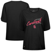 Black St. Louis Cardinals Levelwear Women's Bloom Sizzle T-Shirt