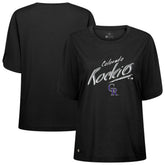 Black Colorado Rockies Levelwear Women's Bloom Sizzle T-Shirt